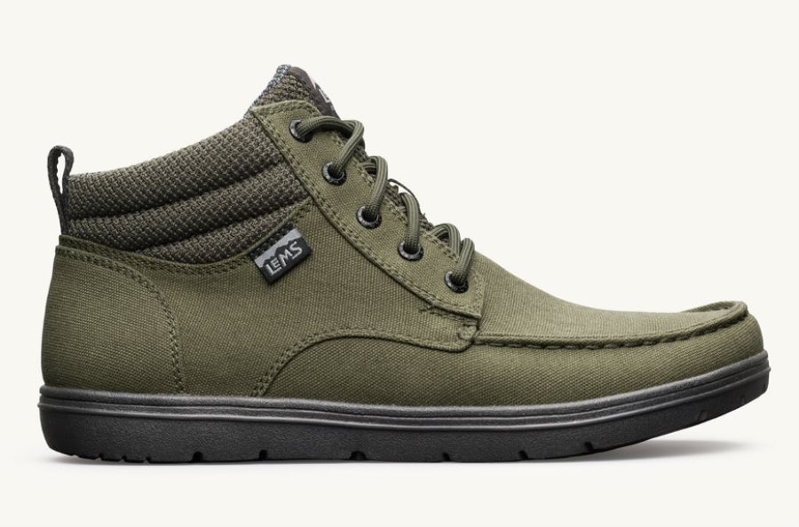 Lems Mid Vegan Men's Boulder Boot Military-Green | AD3092685