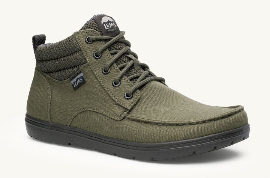 Lems Mid Vegan Men's Boulder Boot Military-Green | AD3092685