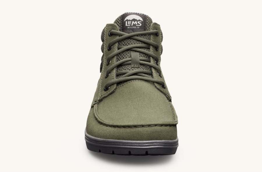 Lems Mid Vegan Men's Boulder Boot Military-Green | AD3092685