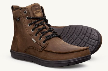 Lems Waterproof Women's Boulder Boot Weathered-Umber | YL8035196